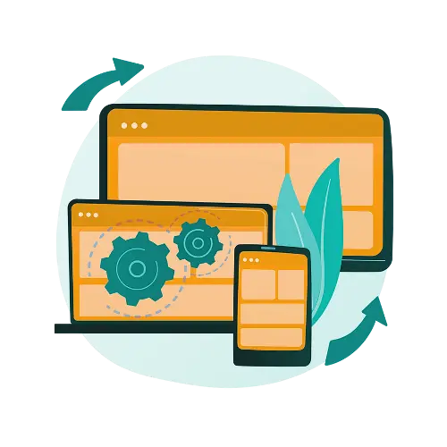 Mobile Latpop and screen illustration